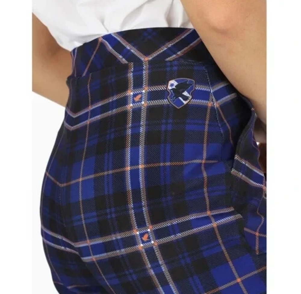 Rare: Harry Potter Ravenclaw Tartan Cuffed Pants | Blackmilk Size Small - Picture 3 of 9